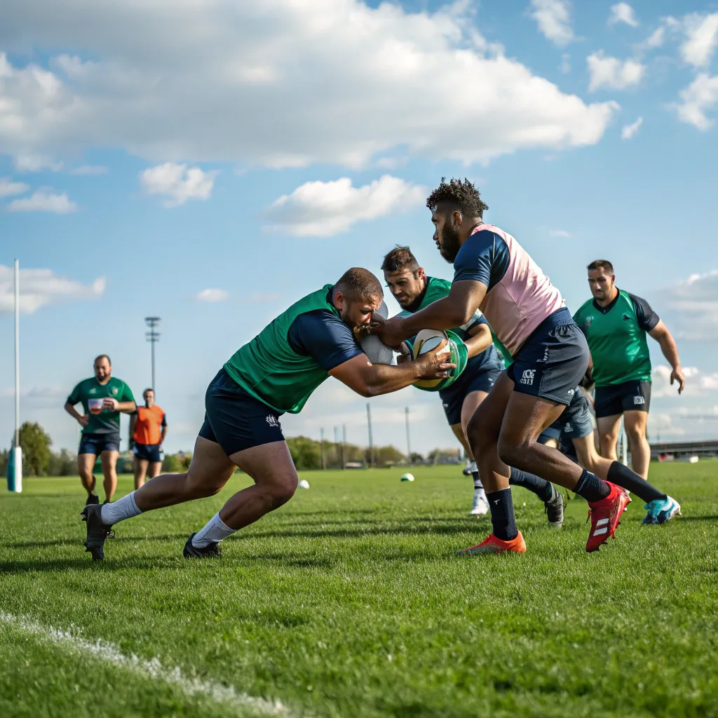 Rugby training session